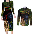 custom-panthers-rugby-couples-matching-long-sleeve-bodycon-dress-and-long-sleeve-button-shirts-go-premiers-back-to-back-polynesian-indigenous-art