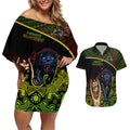 custom-panthers-rugby-couples-matching-off-shoulder-short-dress-and-hawaiian-shirt-go-premiers-back-to-back-polynesian-indigenous-art