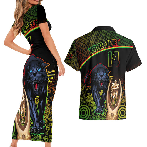 custom-panthers-rugby-couples-matching-short-sleeve-bodycon-dress-and-hawaiian-shirt-go-premiers-back-to-back-polynesian-indigenous-art