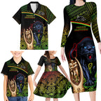 custom-panthers-rugby-family-matching-long-sleeve-bodycon-dress-and-hawaiian-shirt-go-premiers-back-to-back-polynesian-indigenous-art
