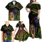 custom-panthers-rugby-family-matching-off-shoulder-maxi-dress-and-hawaiian-shirt-go-premiers-back-to-back-polynesian-indigenous-art