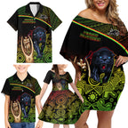 custom-panthers-rugby-family-matching-off-shoulder-short-dress-and-hawaiian-shirt-go-premiers-back-to-back-polynesian-indigenous-art
