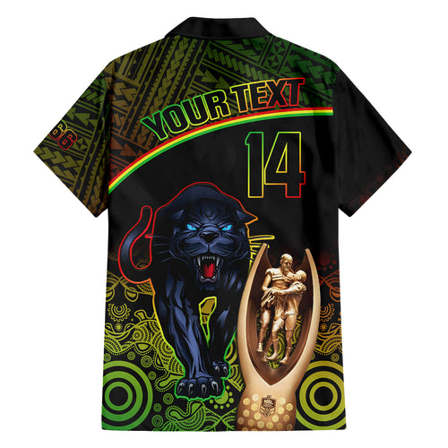 custom-panthers-rugby-family-matching-off-shoulder-short-dress-and-hawaiian-shirt-go-premiers-back-to-back-polynesian-indigenous-art