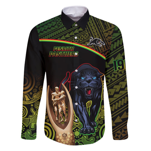 custom-panthers-rugby-family-matching-summer-maxi-dress-and-hawaiian-shirt-go-premiers-back-to-back-polynesian-indigenous-art