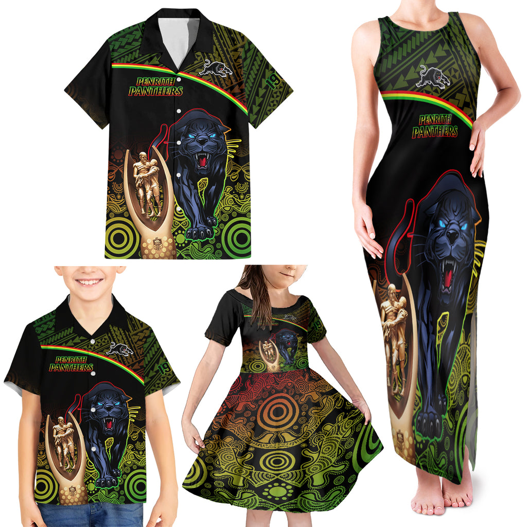 custom-panthers-rugby-family-matching-tank-maxi-dress-and-hawaiian-shirt-go-premiers-back-to-back-polynesian-indigenous-art