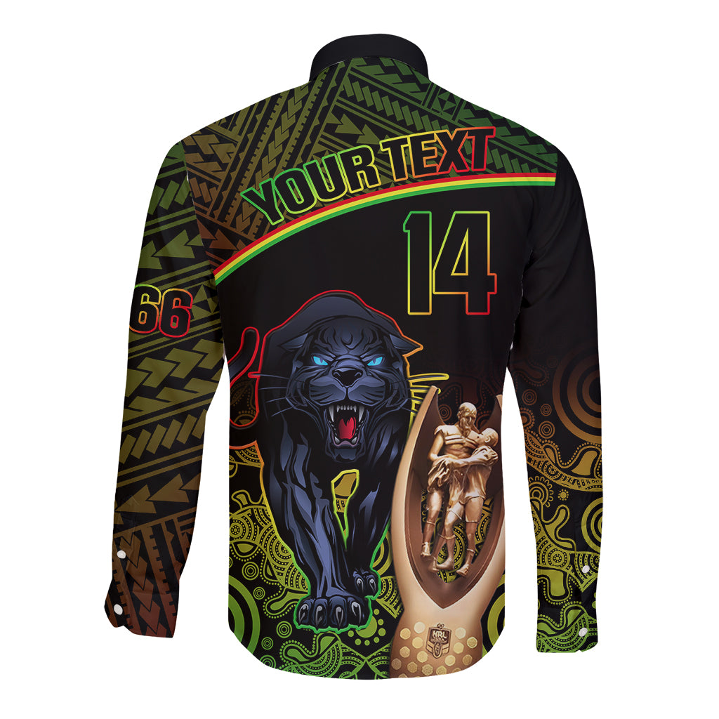 custom-panthers-rugby-long-sleeve-button-shirt-go-premiers-back-to-back-polynesian-indigenous-art