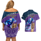 storm-rugby-couples-matching-off-shoulder-short-dress-and-hawaiian-shirt-go-champions-2023-mascot-with-polynesian-indigenous-art