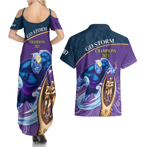 storm-rugby-couples-matching-summer-maxi-dress-and-hawaiian-shirt-go-champions-2023-mascot-with-polynesian-indigenous-art