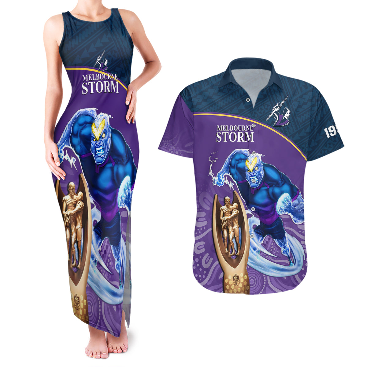 storm-rugby-couples-matching-tank-maxi-dress-and-hawaiian-shirt-go-champions-2023-mascot-with-polynesian-indigenous-art