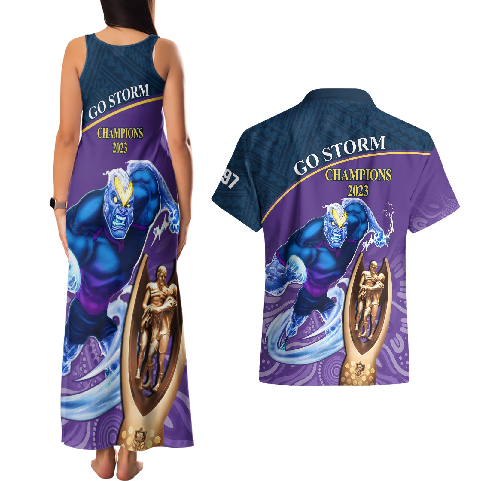 storm-rugby-couples-matching-tank-maxi-dress-and-hawaiian-shirt-go-champions-2023-mascot-with-polynesian-indigenous-art