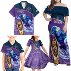storm-rugby-family-matching-off-shoulder-maxi-dress-and-hawaiian-shirt-go-champions-2023-mascot-with-polynesian-indigenous-art