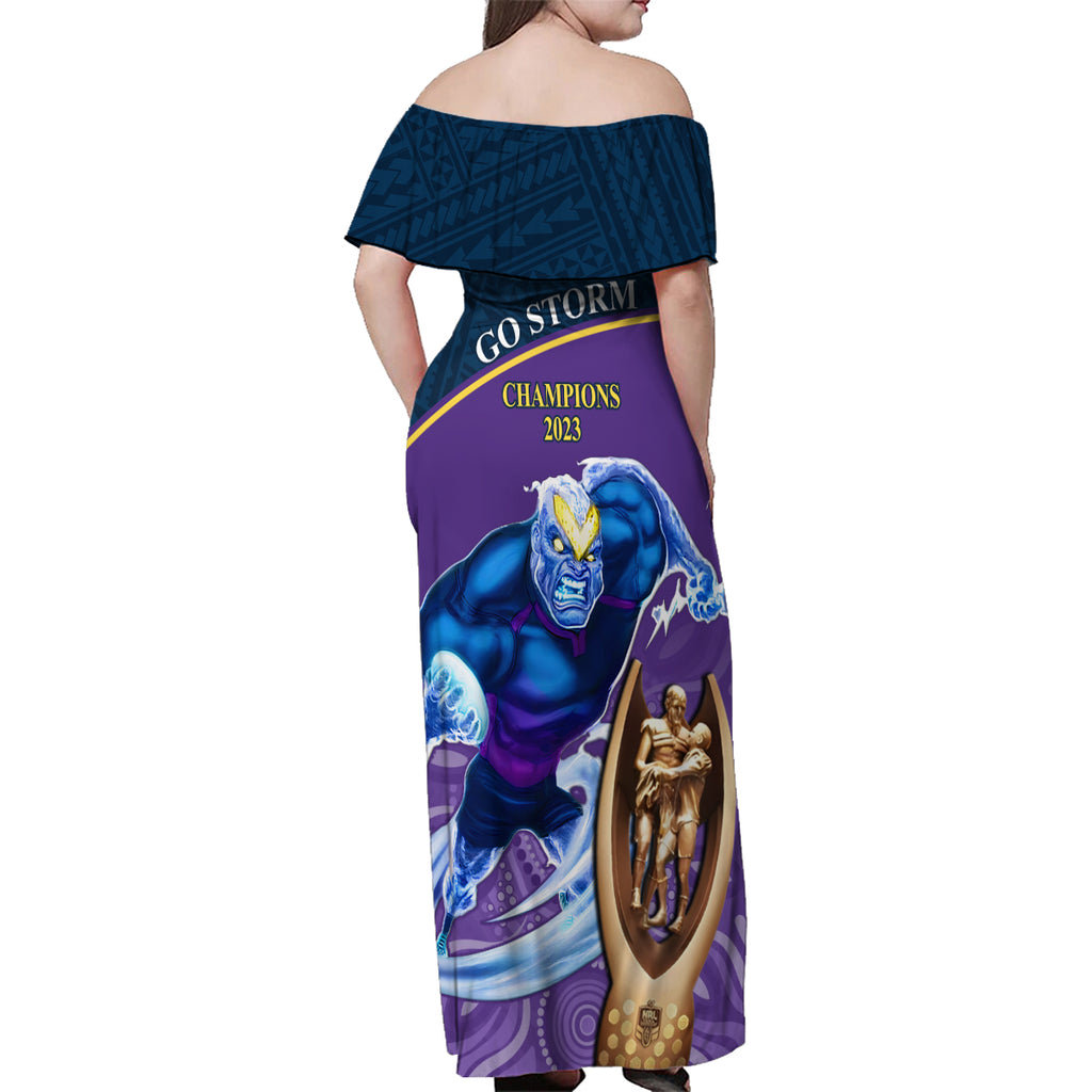 storm-rugby-family-matching-off-shoulder-maxi-dress-and-hawaiian-shirt-go-champions-2023-mascot-with-polynesian-indigenous-art