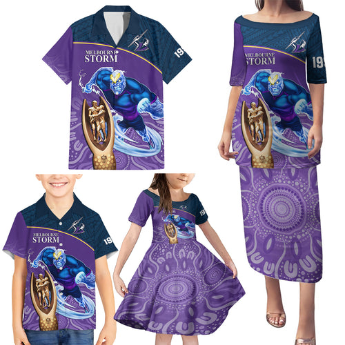 storm-rugby-family-matching-puletasi-dress-and-hawaiian-shirt-go-champions-2023-mascot-with-polynesian-indigenous-art