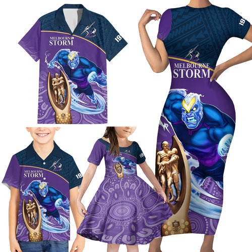 storm-rugby-family-matching-short-sleeve-bodycon-dress-and-hawaiian-shirt-go-champions-2023-mascot-with-polynesian-indigenous-art