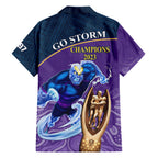 storm-rugby-family-matching-short-sleeve-bodycon-dress-and-hawaiian-shirt-go-champions-2023-mascot-with-polynesian-indigenous-art
