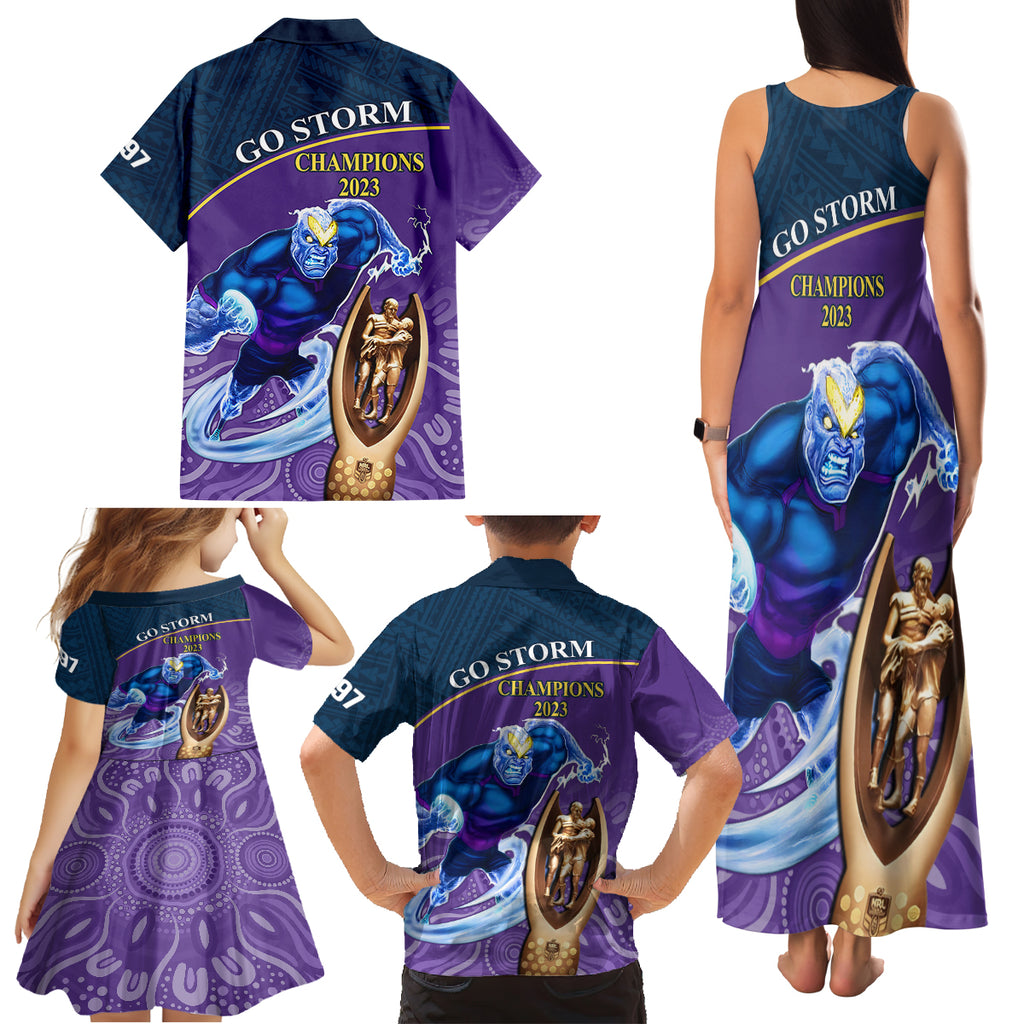 storm-rugby-family-matching-tank-maxi-dress-and-hawaiian-shirt-go-champions-2023-mascot-with-polynesian-indigenous-art