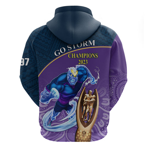 storm-rugby-hoodie-go-champions-2023-mascot-with-polynesian-indigenous-art