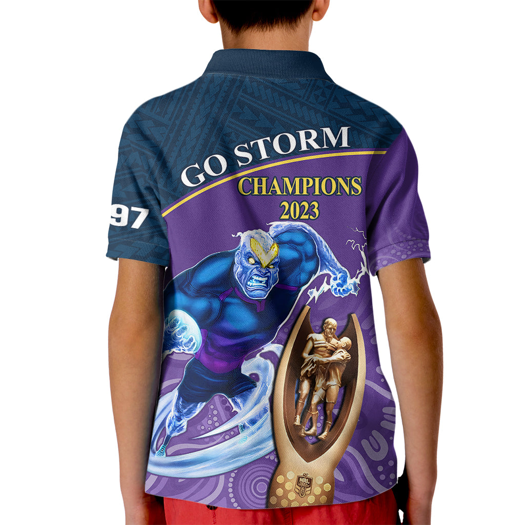 storm-rugby-kid-polo-shirt-go-champions-2023-mascot-with-polynesian-indigenous-art