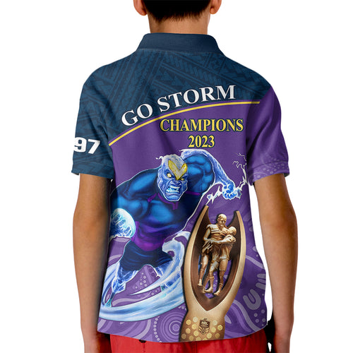 storm-rugby-kid-polo-shirt-go-champions-2023-mascot-with-polynesian-indigenous-art