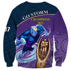 storm-rugby-sweatshirt-go-champions-2023-mascot-with-polynesian-indigenous-art