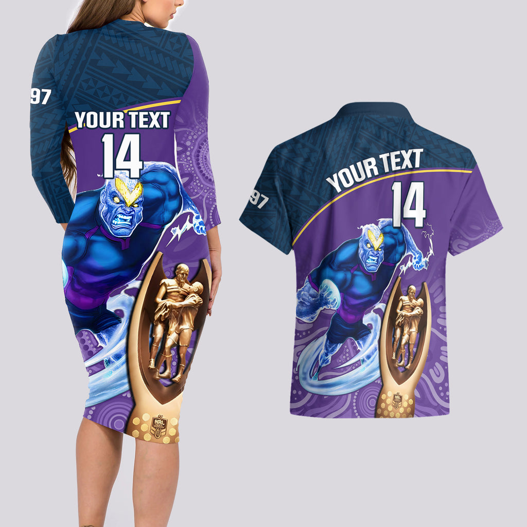 custom-storm-rugby-couples-matching-long-sleeve-bodycon-dress-and-hawaiian-shirt-go-champions-2023-mascot-with-polynesian-indigenous-art