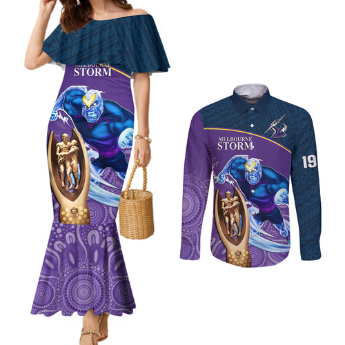 custom-storm-rugby-couples-matching-mermaid-dress-and-long-sleeve-button-shirts-go-champions-2023-mascot-with-polynesian-indigenous-art