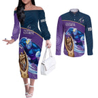 custom-storm-rugby-couples-matching-off-the-shoulder-long-sleeve-dress-and-long-sleeve-button-shirts-go-champions-2023-mascot-with-polynesian-indigenous-art