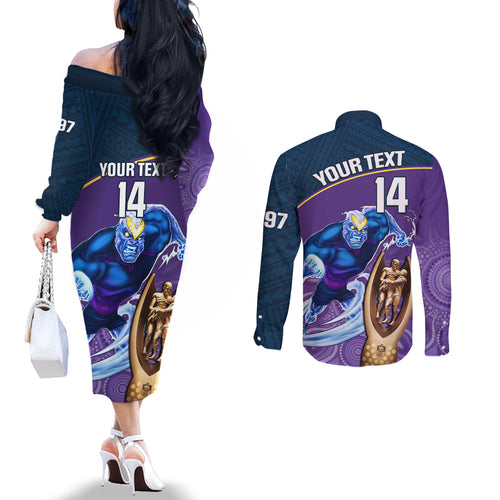 custom-storm-rugby-couples-matching-off-the-shoulder-long-sleeve-dress-and-long-sleeve-button-shirts-go-champions-2023-mascot-with-polynesian-indigenous-art
