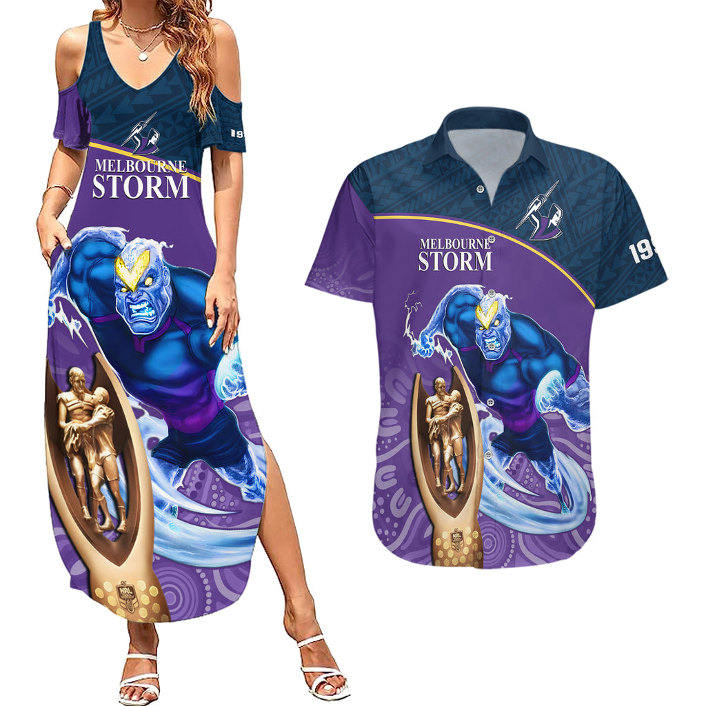 custom-storm-rugby-couples-matching-summer-maxi-dress-and-hawaiian-shirt-go-champions-2023-mascot-with-polynesian-indigenous-art