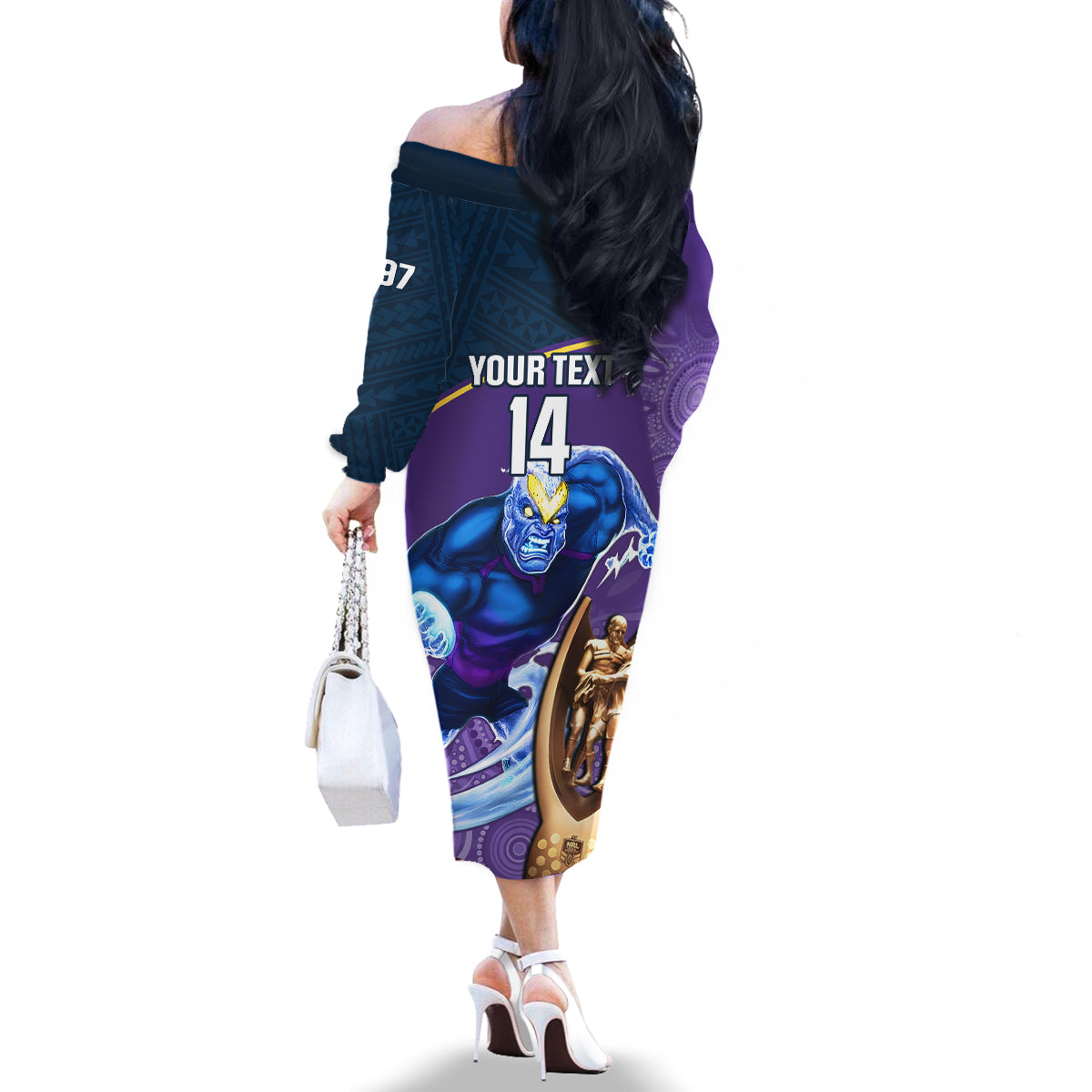 custom-storm-rugby-family-matching-off-shoulder-long-sleeve-dress-and-hawaiian-shirt-go-champions-2023-mascot-with-polynesian-indigenous-art