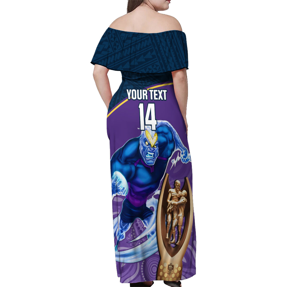 custom-storm-rugby-family-matching-off-shoulder-maxi-dress-and-hawaiian-shirt-go-champions-2023-mascot-with-polynesian-indigenous-art