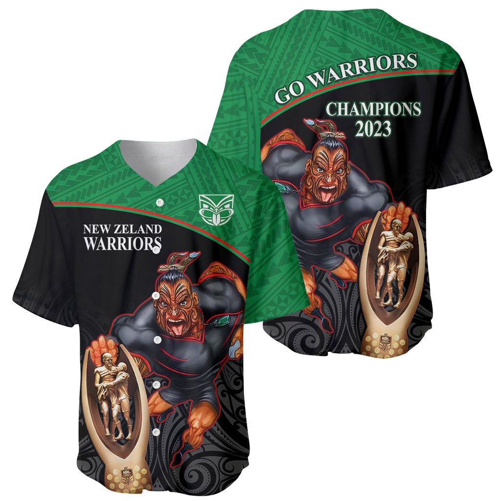 warriors-rugby-baseball-jersey-go-champions-aotearoa-mascot-with-polynesian-maori-pattern