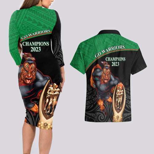 warriors-rugby-couples-matching-long-sleeve-bodycon-dress-and-hawaiian-shirt-go-champions-aotearoa-mascot-with-polynesian-maori-pattern