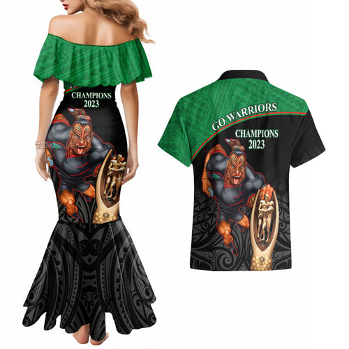 warriors-rugby-couples-matching-mermaid-dress-and-hawaiian-shirt-go-champions-aotearoa-mascot-with-polynesian-maori-pattern