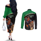 warriors-rugby-couples-matching-off-the-shoulder-long-sleeve-dress-and-long-sleeve-button-shirts-go-champions-aotearoa-mascot-with-polynesian-maori-pattern