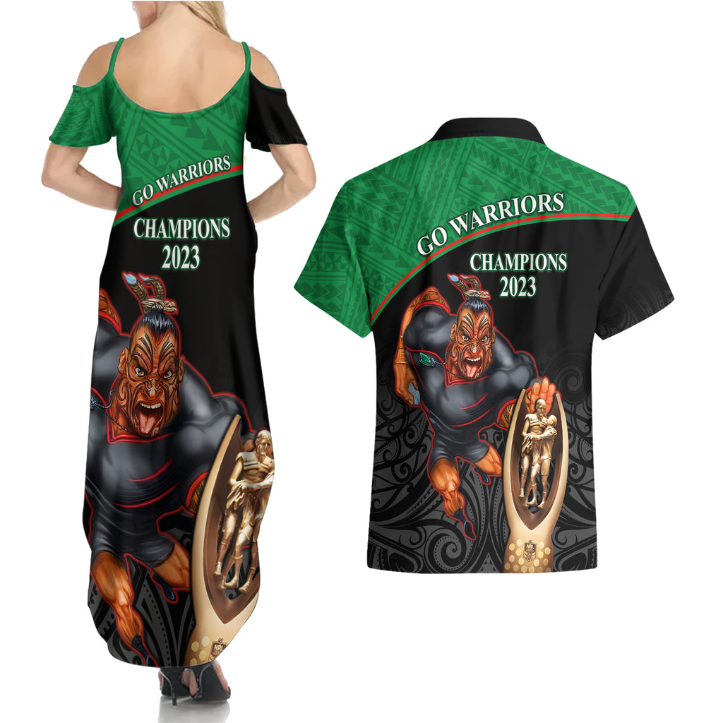 warriors-rugby-couples-matching-summer-maxi-dress-and-hawaiian-shirt-go-champions-aotearoa-mascot-with-polynesian-maori-pattern