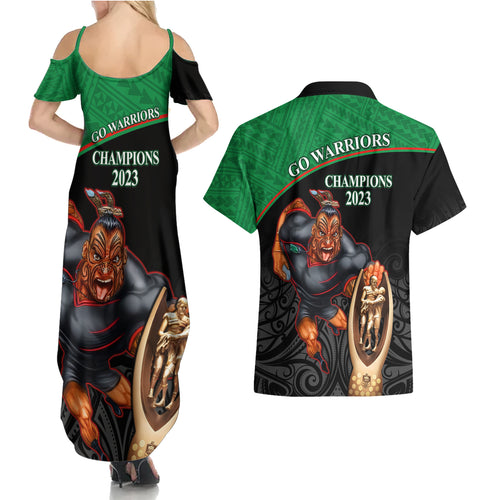 warriors-rugby-couples-matching-summer-maxi-dress-and-hawaiian-shirt-go-champions-aotearoa-mascot-with-polynesian-maori-pattern