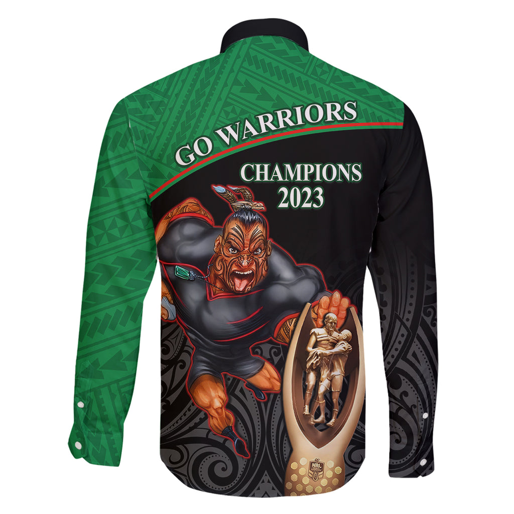 warriors-rugby-family-matching-off-shoulder-maxi-dress-and-hawaiian-shirt-go-champions-aotearoa-mascot-with-polynesian-maori-pattern