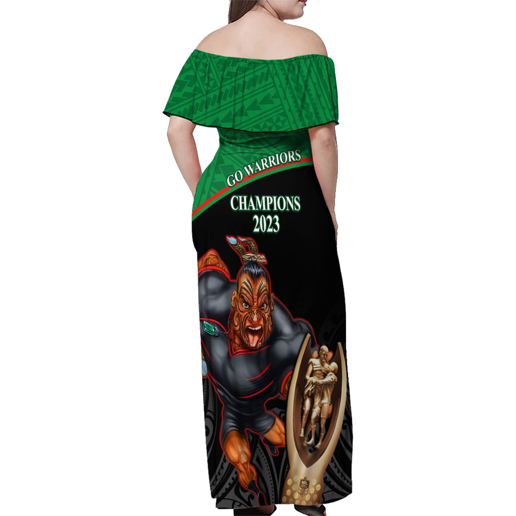 warriors-rugby-family-matching-off-shoulder-maxi-dress-and-hawaiian-shirt-go-champions-aotearoa-mascot-with-polynesian-maori-pattern