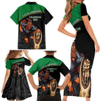 warriors-rugby-family-matching-short-sleeve-bodycon-dress-and-hawaiian-shirt-go-champions-aotearoa-mascot-with-polynesian-maori-pattern