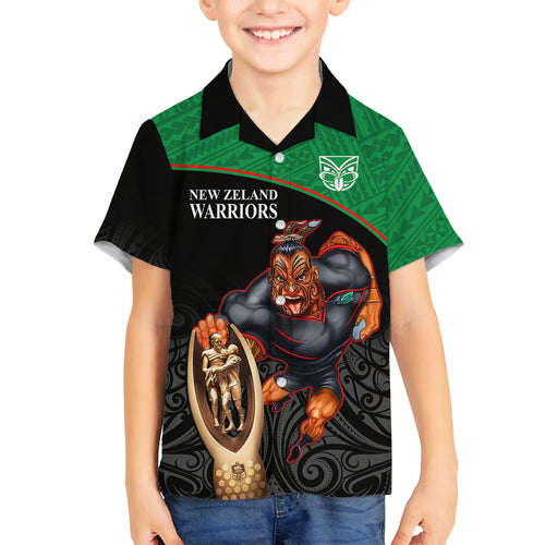 warriors-rugby-family-matching-summer-maxi-dress-and-hawaiian-shirt-go-champions-aotearoa-mascot-with-polynesian-maori-pattern