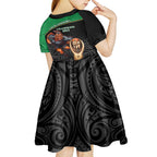 warriors-rugby-kid-short-sleeve-dress-go-champions-aotearoa-mascot-with-polynesian-maori-pattern