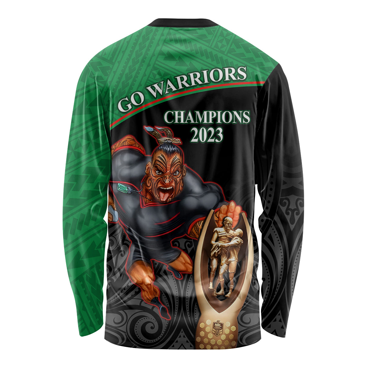 warriors-rugby-long-sleeve-shirt-go-champions-aotearoa-mascot-with-polynesian-maori-pattern