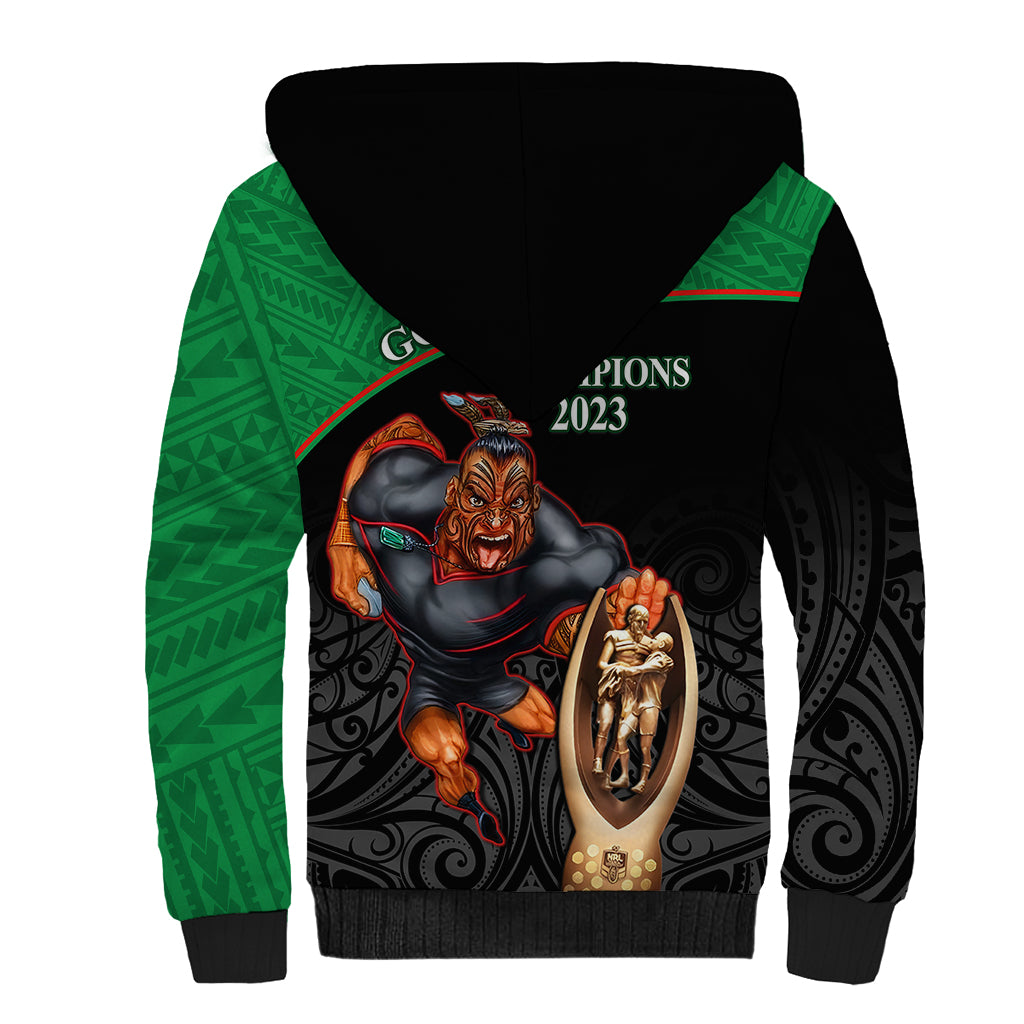 warriors-rugby-sherpa-hoodie-go-champions-aotearoa-mascot-with-polynesian-maori-pattern