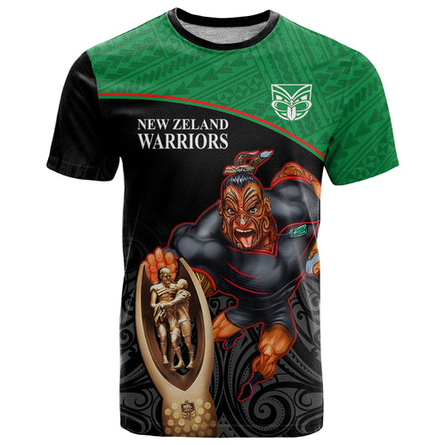 warriors-rugby-t-shirt-go-champions-aotearoa-mascot-with-polynesian-maori-pattern