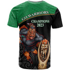 warriors-rugby-t-shirt-go-champions-aotearoa-mascot-with-polynesian-maori-pattern