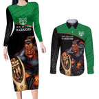 custom-warriors-rugby-couples-matching-long-sleeve-bodycon-dress-and-long-sleeve-button-shirts-go-champions-aotearoa-mascot-with-polynesian-maori-pattern