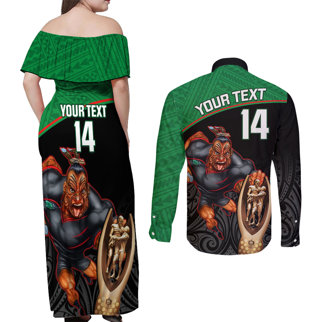 custom-warriors-rugby-couples-matching-off-shoulder-maxi-dress-and-long-sleeve-button-shirts-go-champions-aotearoa-mascot-with-polynesian-maori-pattern