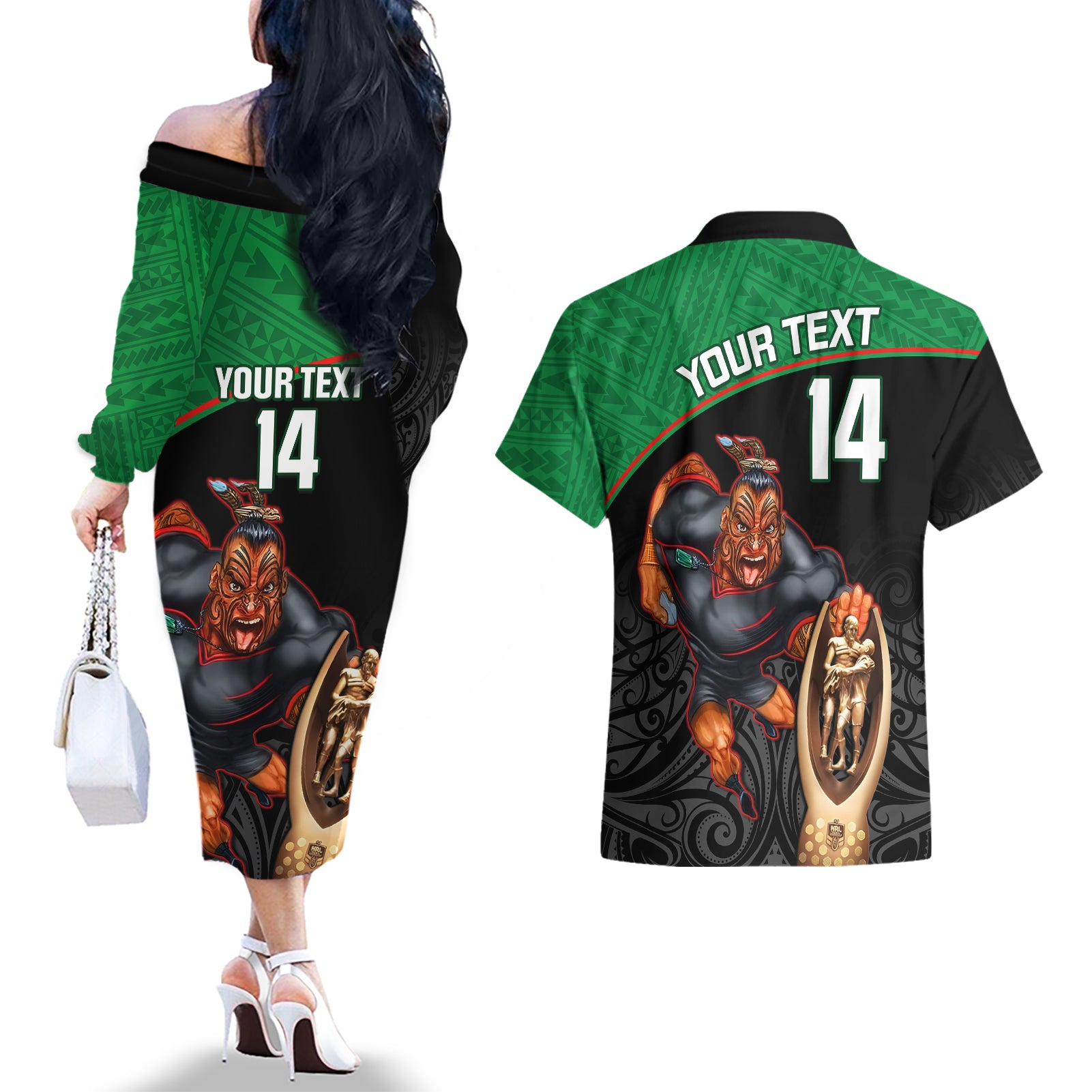 custom-warriors-rugby-couples-matching-off-the-shoulder-long-sleeve-dress-and-hawaiian-shirt-go-champions-aotearoa-mascot-with-polynesian-maori-pattern