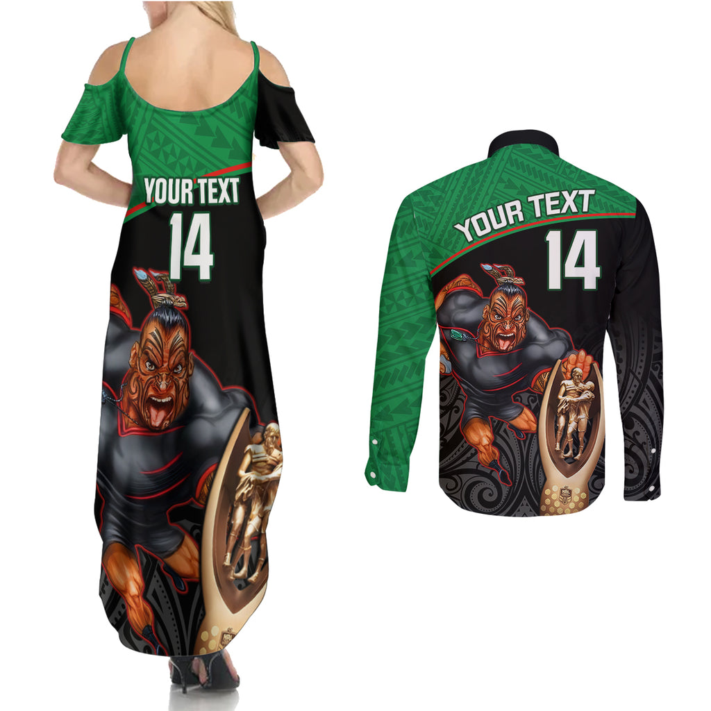 custom-warriors-rugby-couples-matching-summer-maxi-dress-and-long-sleeve-button-shirts-go-champions-aotearoa-mascot-with-polynesian-maori-pattern